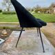 Vintage Black Sheepskin Armchair