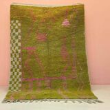 Traditional handmade Beni Ouraine rug, size 140 x 260 cm