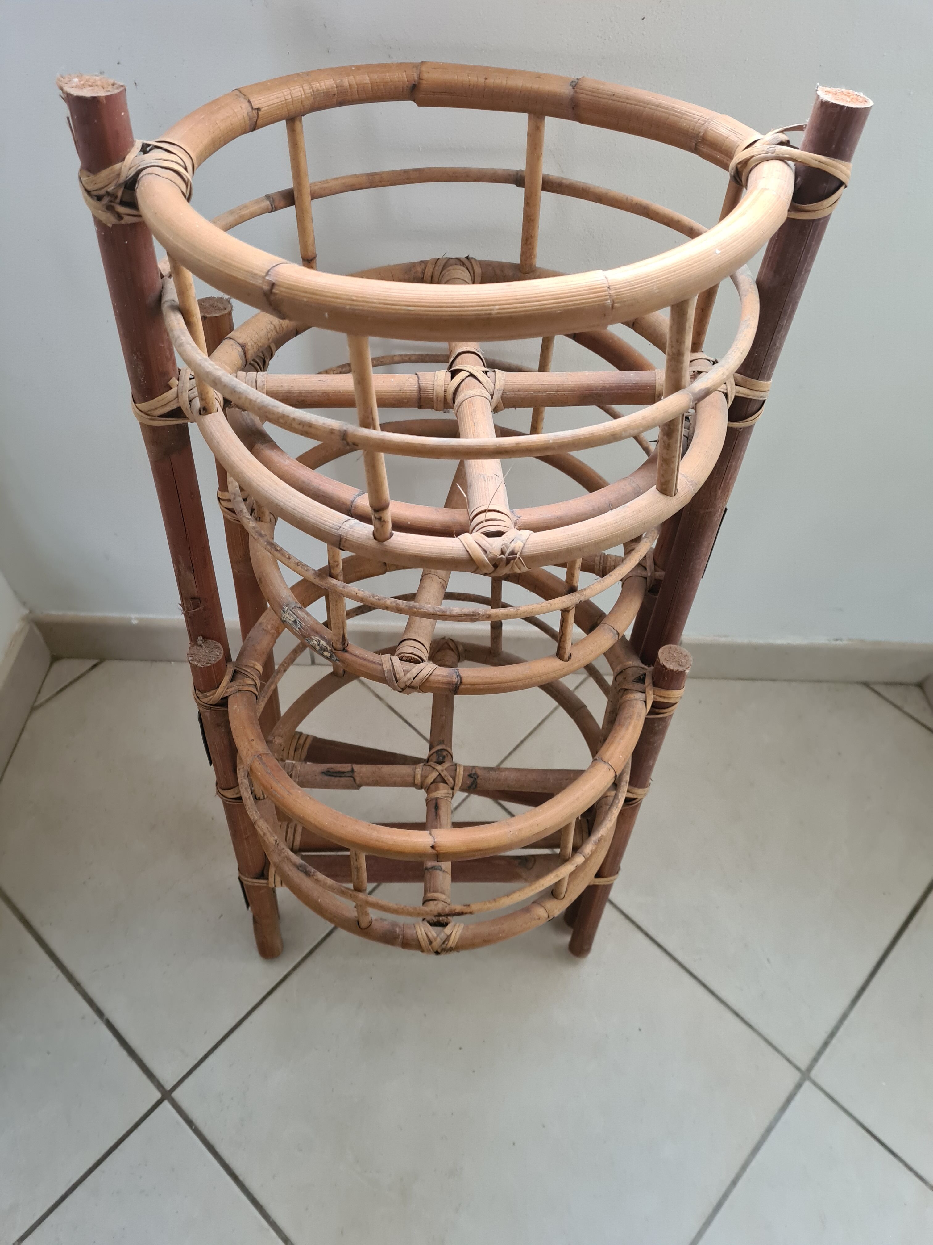 Vintage bamboo plant door