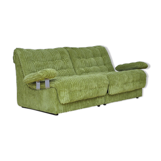 Mid-century two-seater modular sofa from the 1970s.