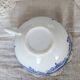 Antique blue and white earthenware teacup - Floral decoration