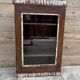 Art Deco wall display cabinet in Burmese teak with original patina.