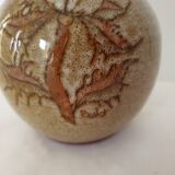 Ceramic vase with floral motif by Jean Paulet - vintage