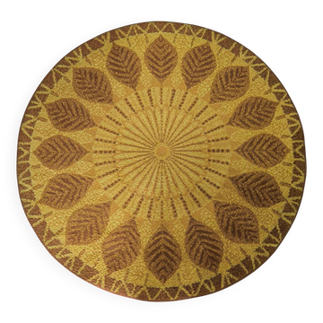 Tapis rond vintage des années 70 style Desso