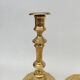 Pair of solid brass candlesticks, early 18th century.