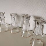 gold and transparent bistro glasses with thick bottom