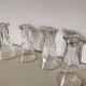 gold and transparent bistro glasses with thick bottom