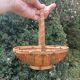 Retro egg wicker basket