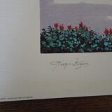 Giorgio Zuppini, Terrace by the Sea with Seagulls, Lithograph, 1970