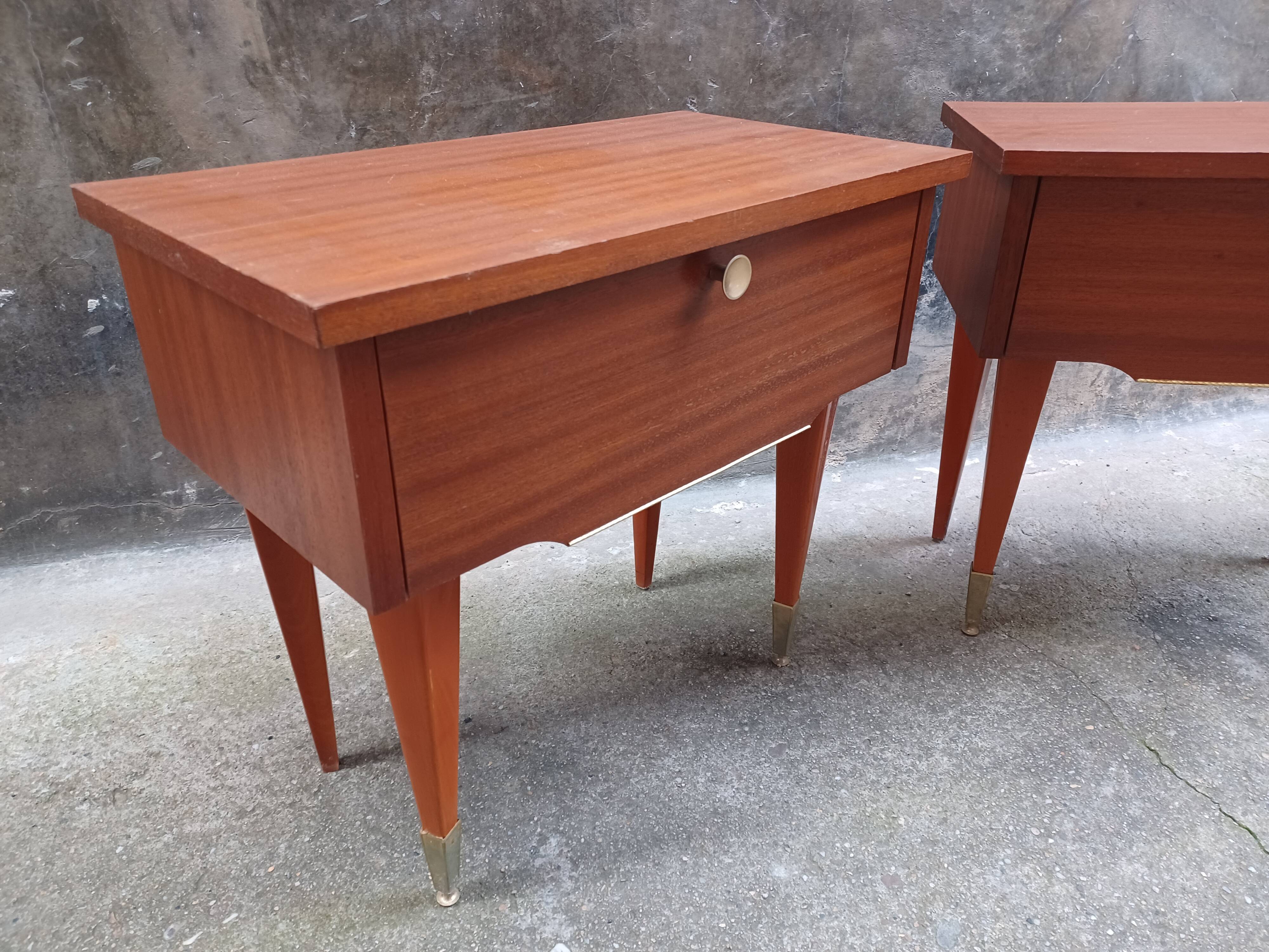 Pair of bedside tables, 60'S