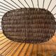 Small wicker and green metal basket