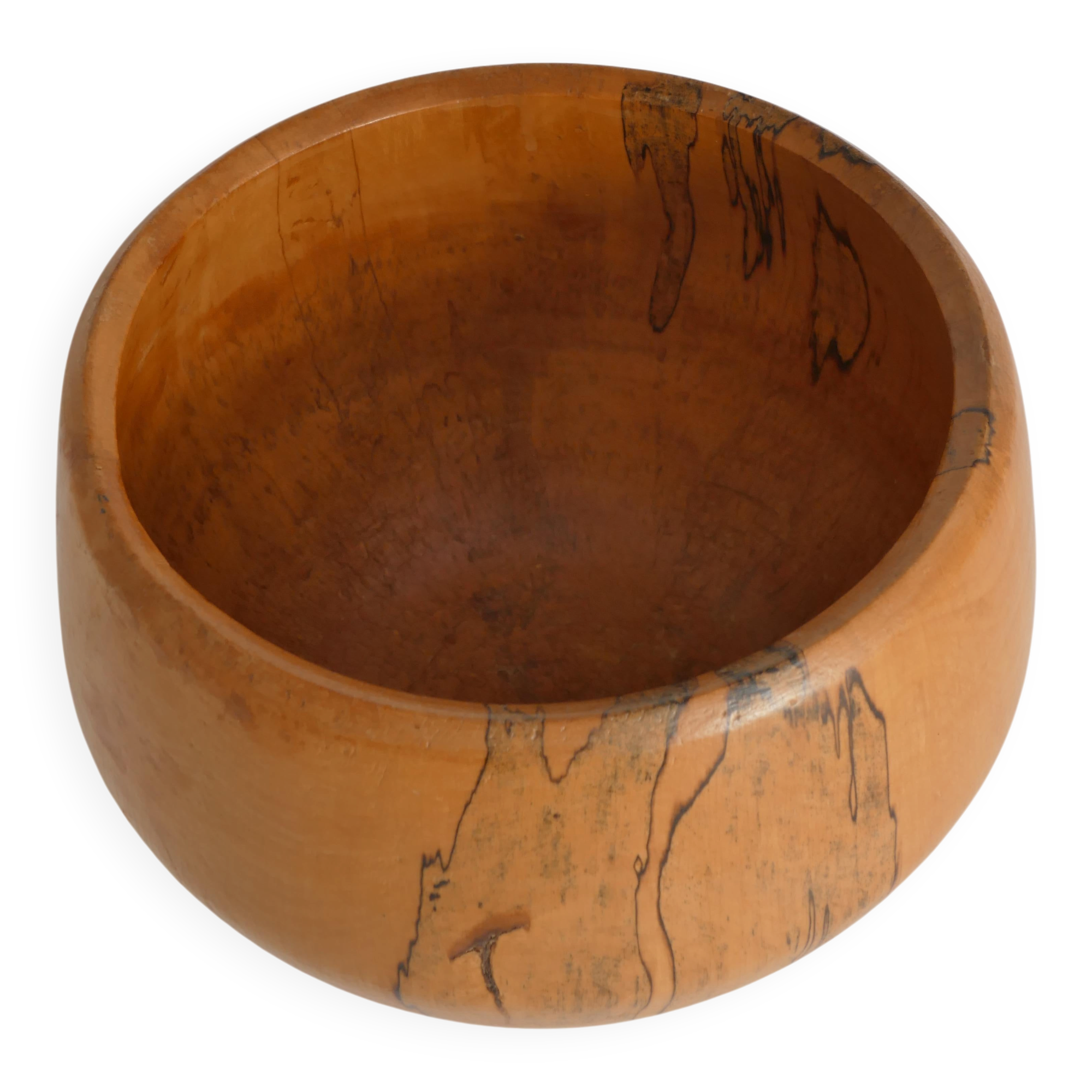 Mid-century Modern Hand-carved Wood Bowl, James Eriksson, Tasserud Sweden 1970s