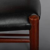 Danish Design reupholstered Dining chair Model 317 by Hvidt & Mollgaerd, set of 4