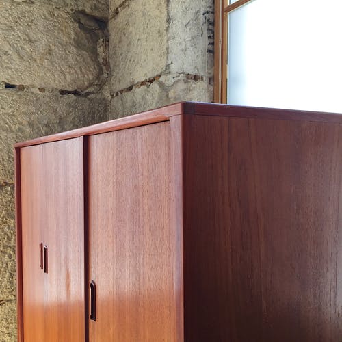 Scandinavian wardrobe in teak