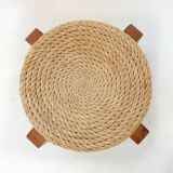 Vintage Four-Legged Organic Woven Stool