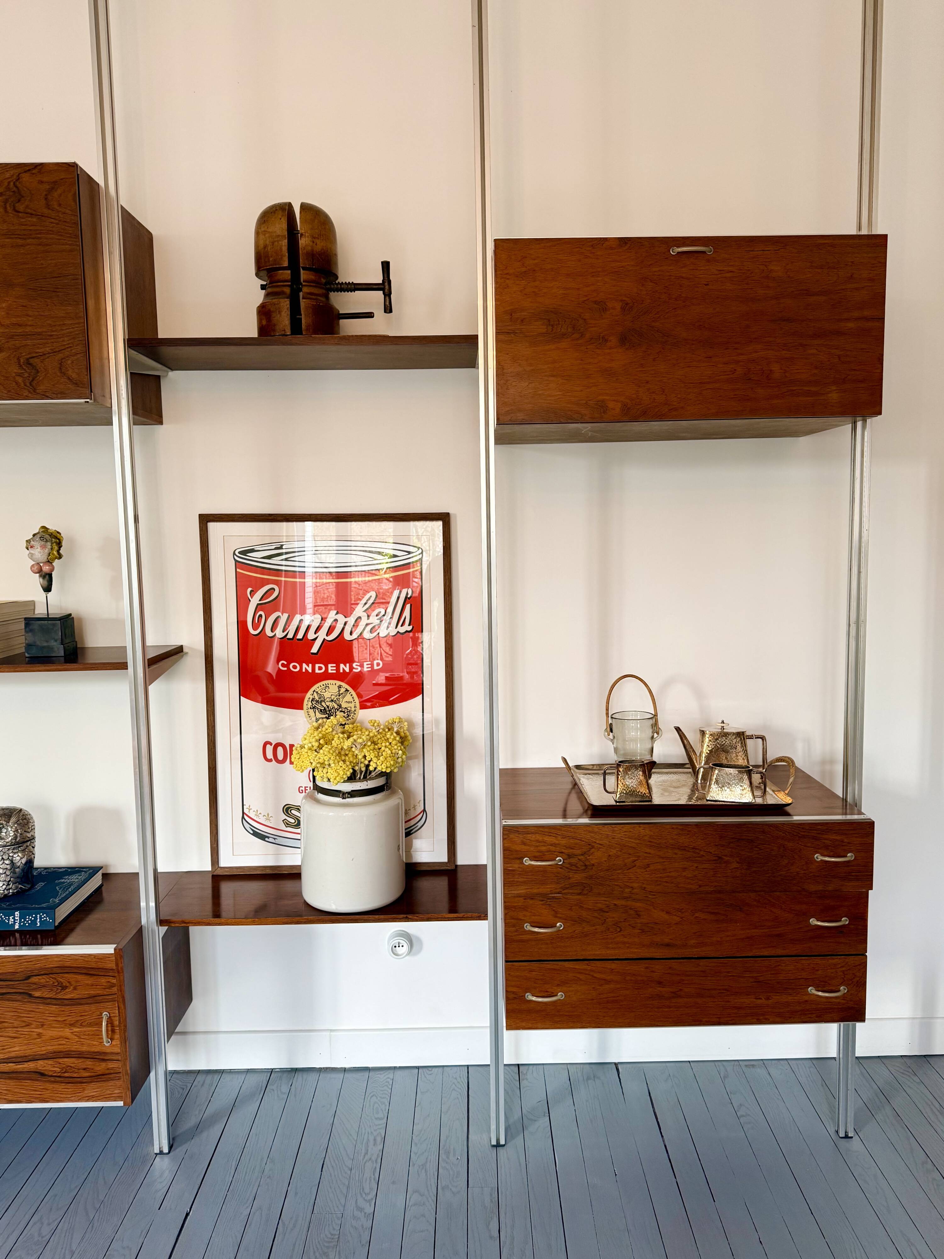 Modular bookshelf George Nelson & Associates OMNI system