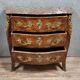 Commode galbée Style Louis XV en marquéterie vers 1850
