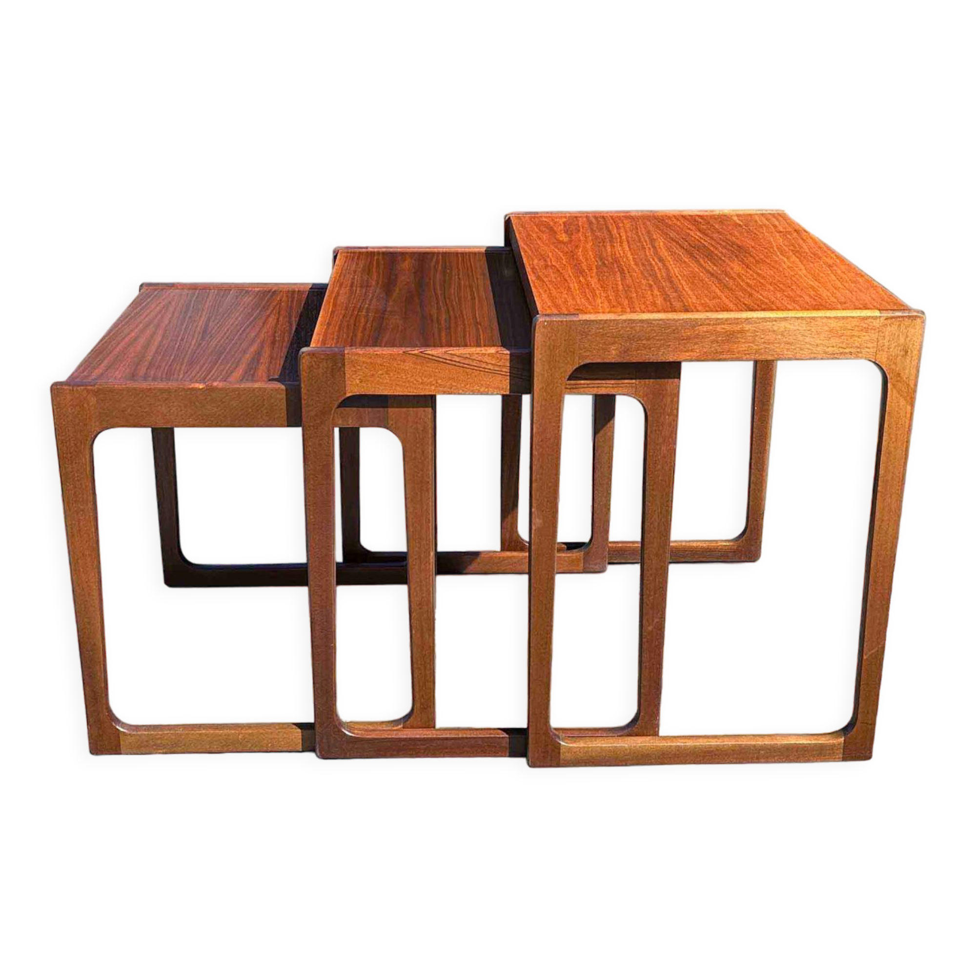 Nesting Tables in Wood by Opal Möbel, 1960s