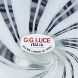 Vintage Italian mushroom table lamp by G.G. Luce for Vetri Murano, 1980s.