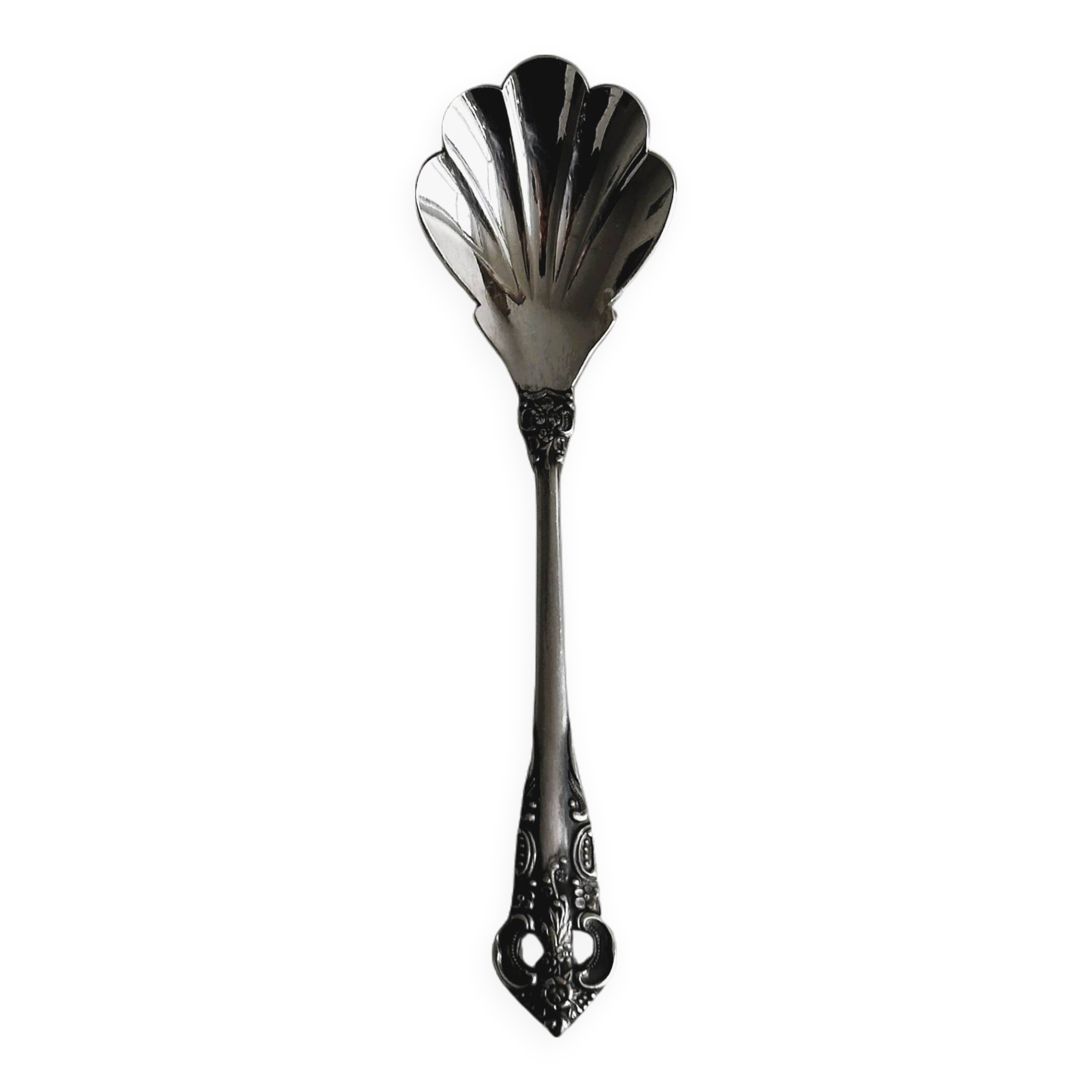 Cuillère en métal argenté décorative