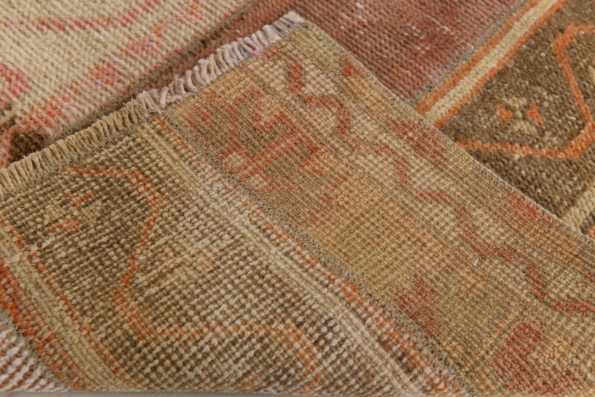 Red Brown Persian Runner Rug, Vintage Handmade Hallway Decor, 72x278cm