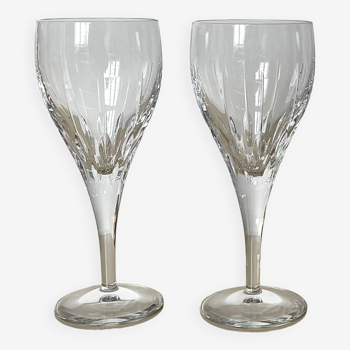 2 stemmed glasses from the Lorraine crystal factory