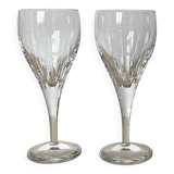 2 stemmed glasses from the Lorraine crystal factory