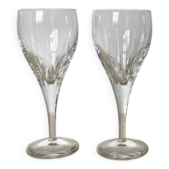 2 stemmed glasses from the Lorraine crystal factory