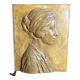 Patinated plaster bas-relief signed Robert Coutin, early 20th century.