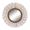 Rattan and wicker mirror from the 1970s 50cm
