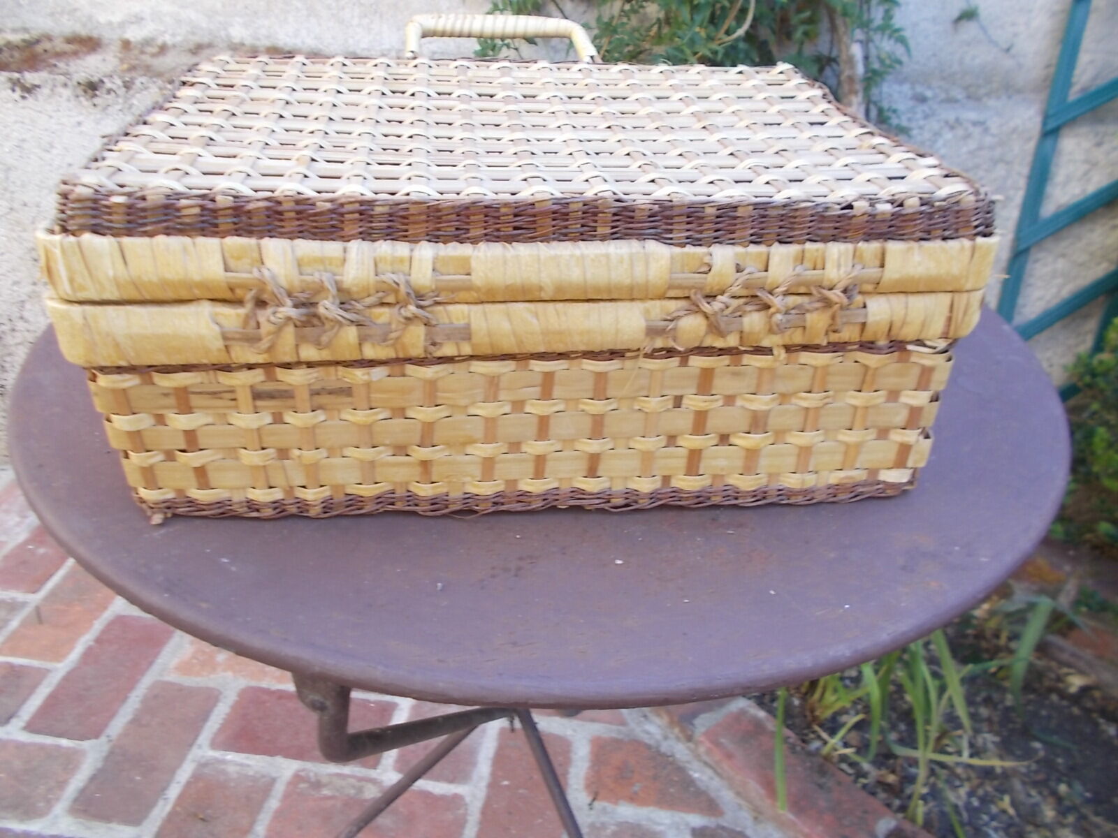 Wicker suitcase