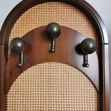 Paire de porte-manteau en cannage, années 70
