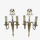 Pair of wall lights in brass and gilded bronze, Arnold Montrose Ltd, Lo