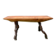 Brutalist bench made of vine and olive wood.
