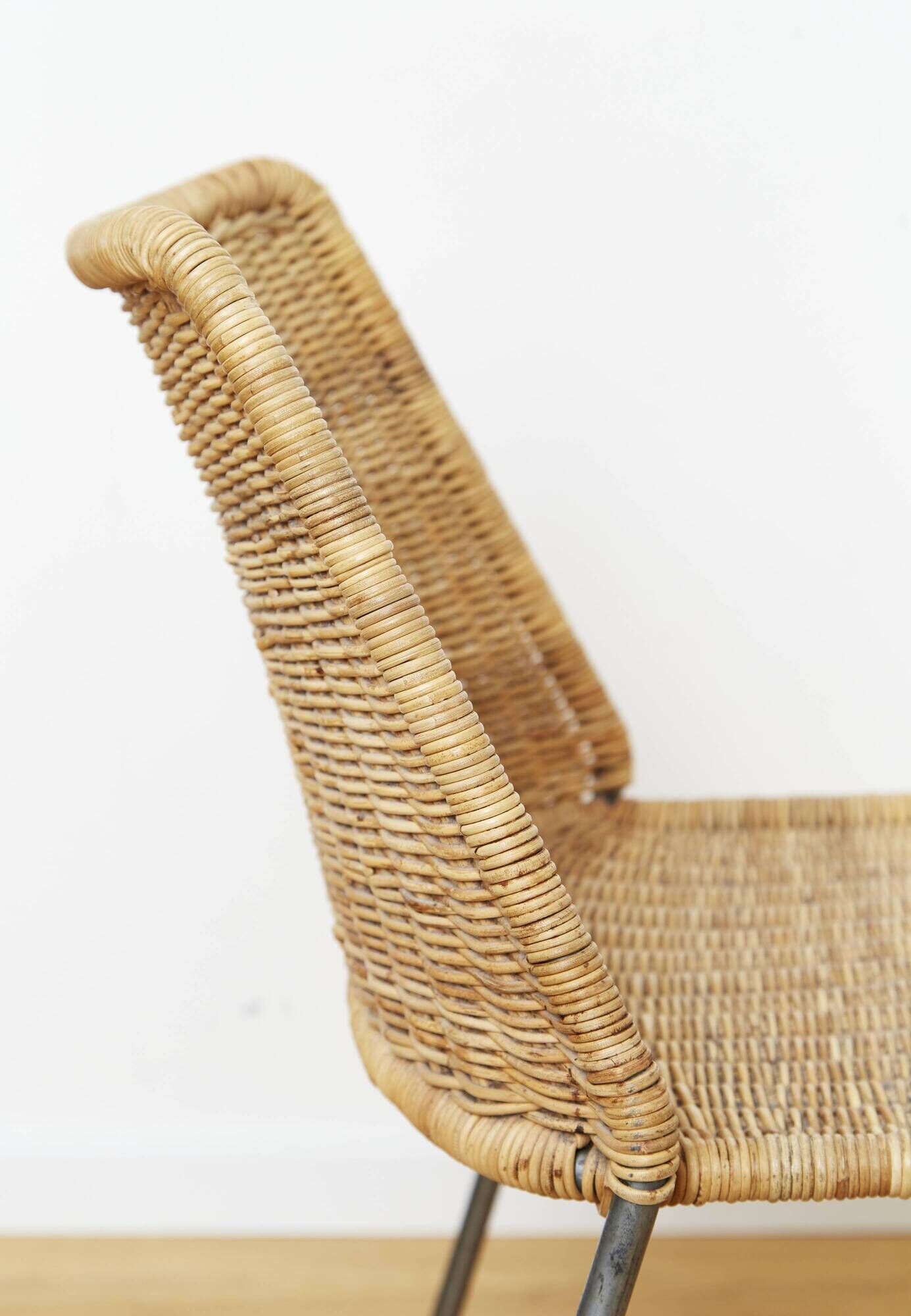 Herbert Hirche 'Santa Lucia' Wicker Chair for Wilde & Spieth | Set of Four