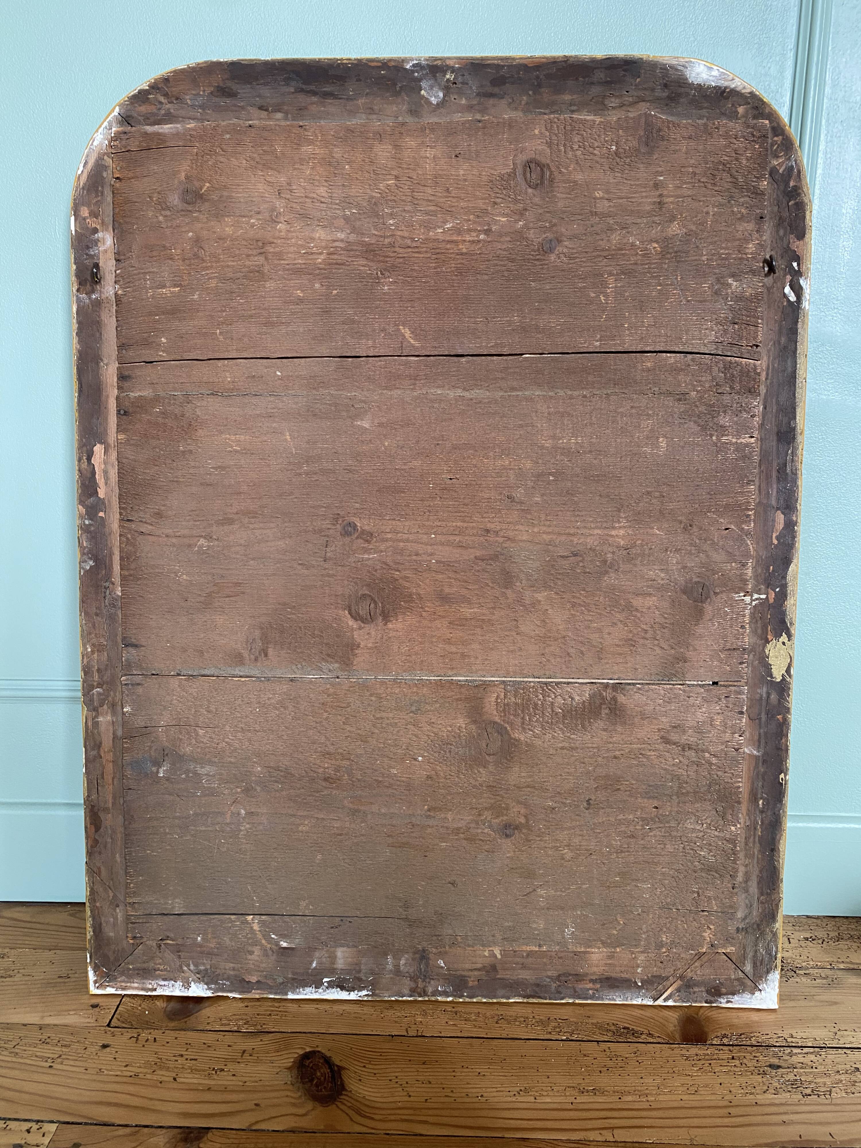 Louis-Philippe mirror gilded with gold leaf