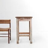 Industrial console table with patinated colorful paint, Belgium ca. 1950