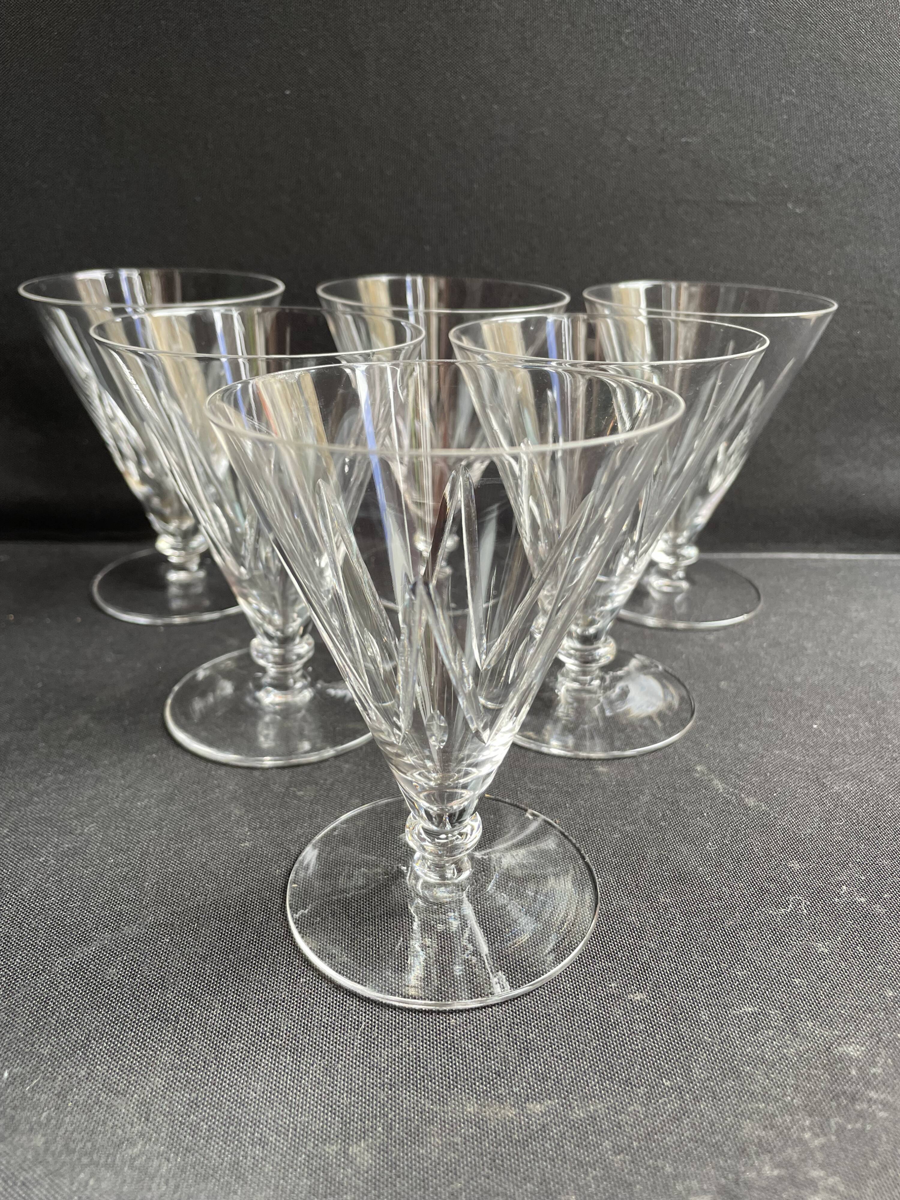 6 Wine glasses – Saint Louis Bossuet service size 10406