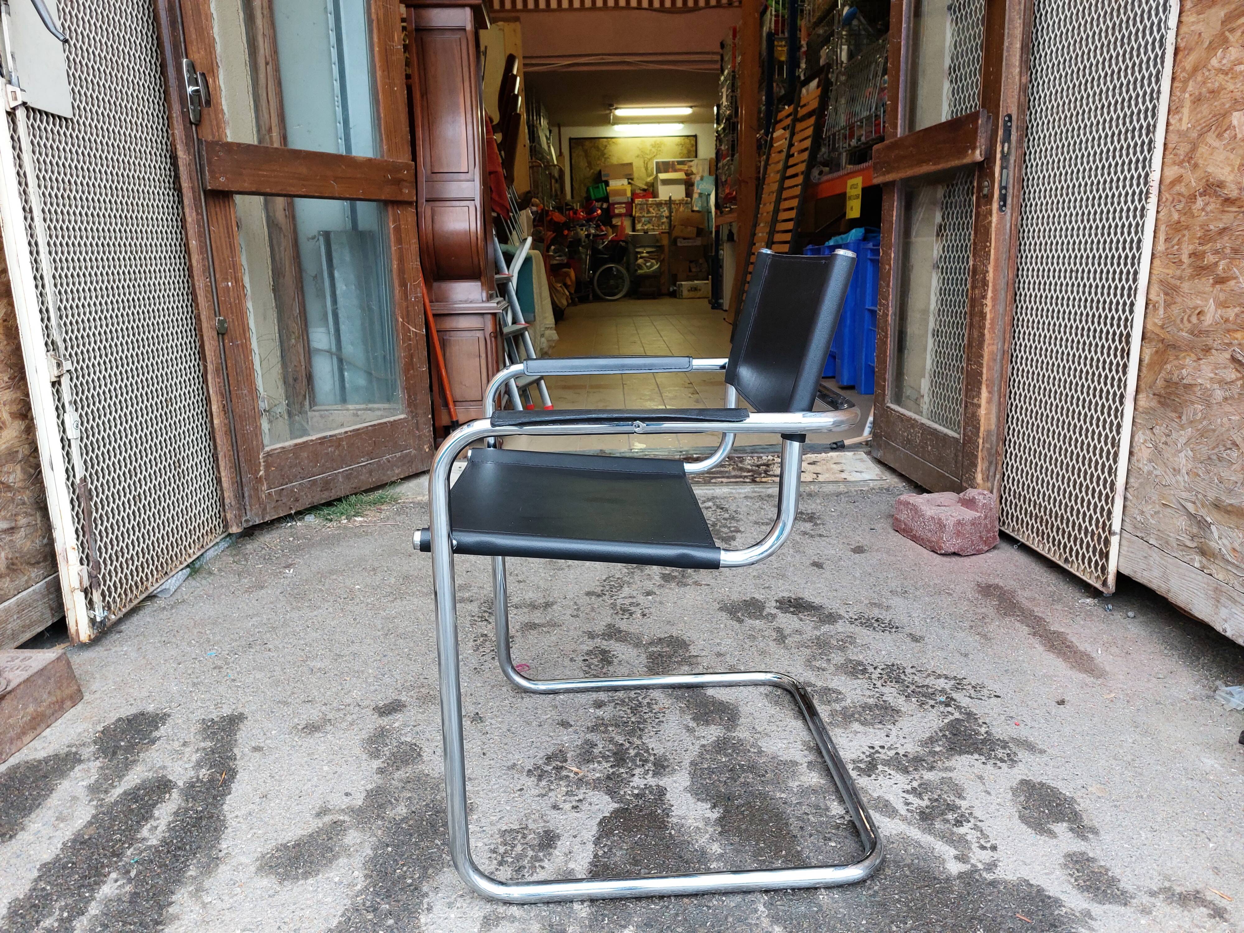 B34 Cantilever Armchair Design Marcel Breuer made in Italy - 1970s