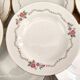 Lot de 12 assiettes creuses l'amandinoise frise dorure et roses anciennes. en demi-porcelaine poreyl