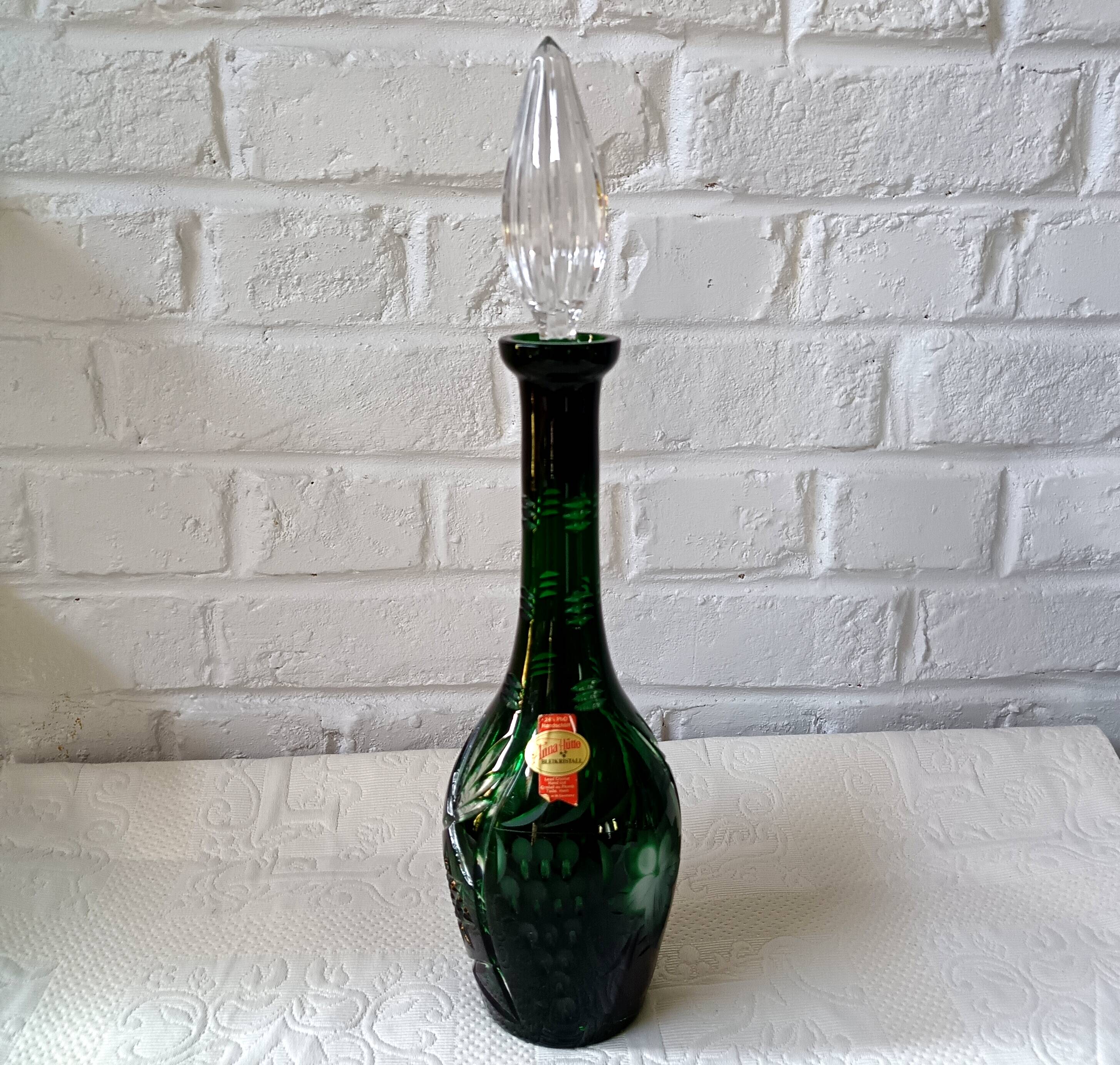 Vintage carafe, 24% double-cut crystal anna hütte bavaria