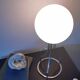 Lamp sphere of frosted glass, chrome steel, art deco, 1950
