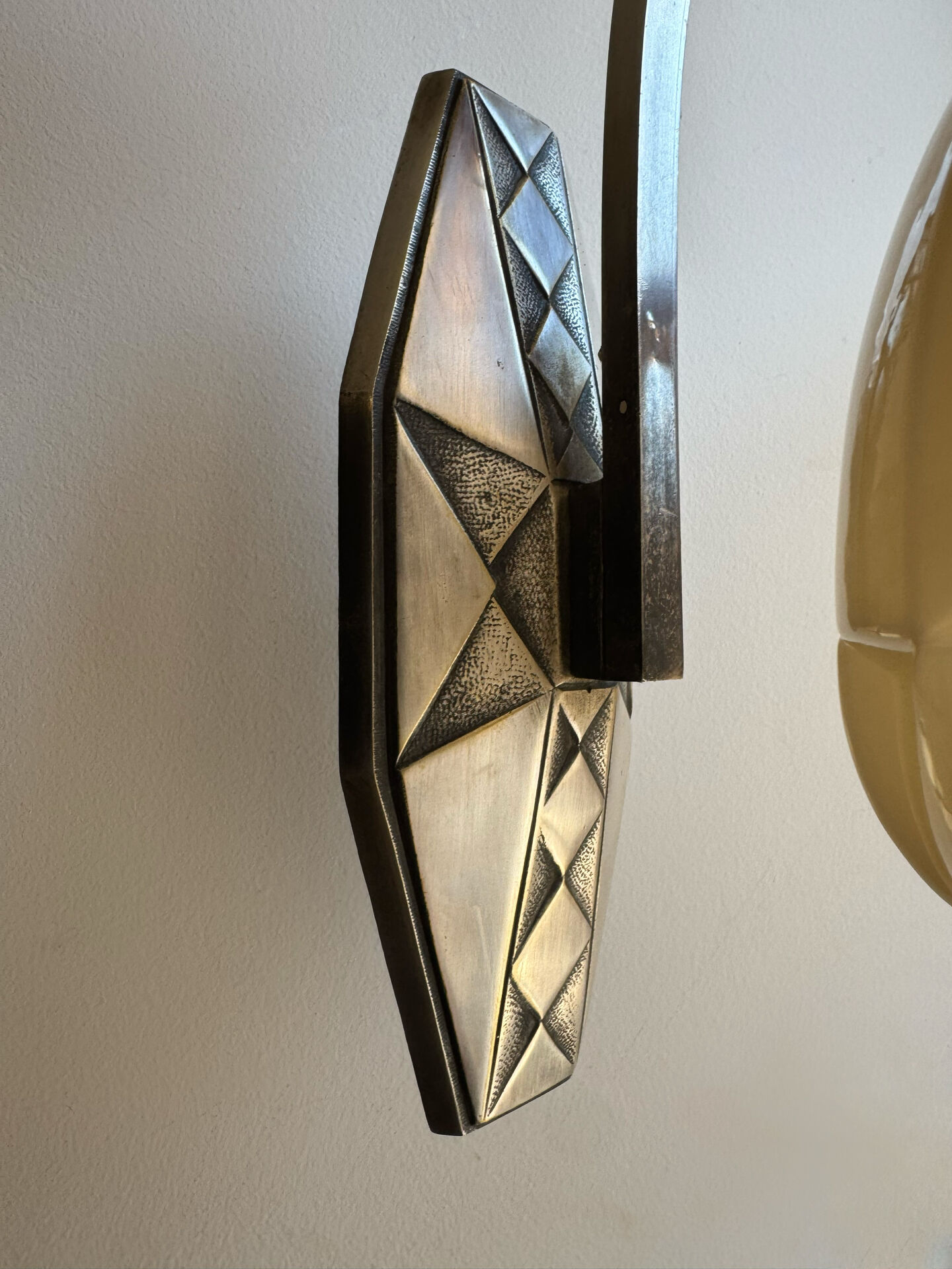 Appliques Art Déco bronze argenté Peuch & Besse