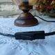 Vintage tempered glass table lamp