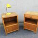 Pair of modernist wooden bedside tables