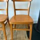 set of 4 Thonet bistro chairs in curved wood honey Mid-Century 50s