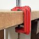 Large Red Industrial German Workshop Table Lamp from Helo Leuchten, 1950s