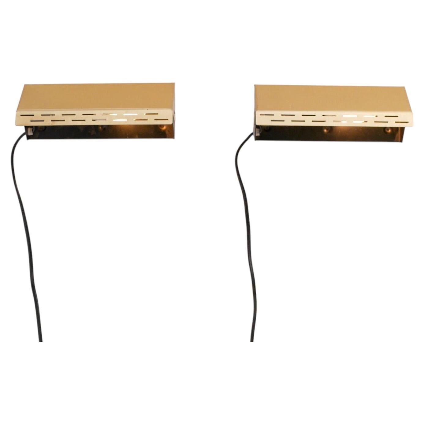 Vintage Brass Wall Sconces Örsjö, Mid-Century Modern Style, circa 1965