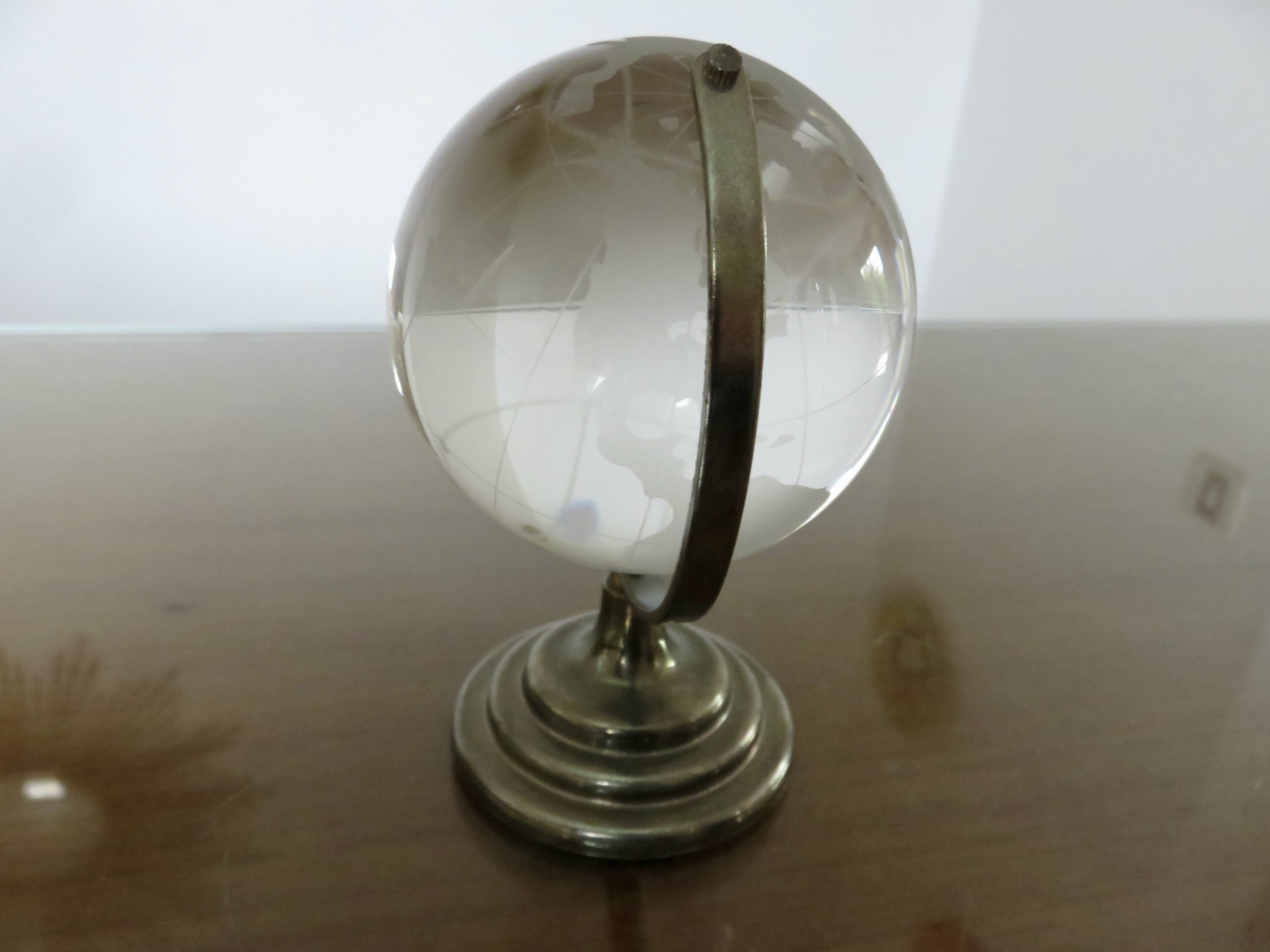 Small crystal globe, 1970s