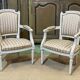 Pair of Louis XV style armchairs from the 1970s in beech.